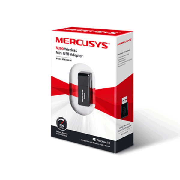adaptador wifi mercusys mw300um 300mbps 2.4ghz usb 2.0