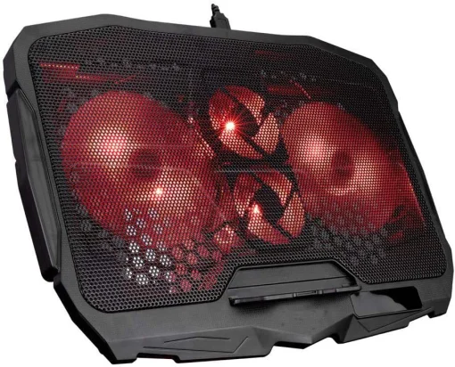 base enfriamiento s18 4 ventiladores (2*14cm y 2*7cm) led red 5v 2 puertos usb